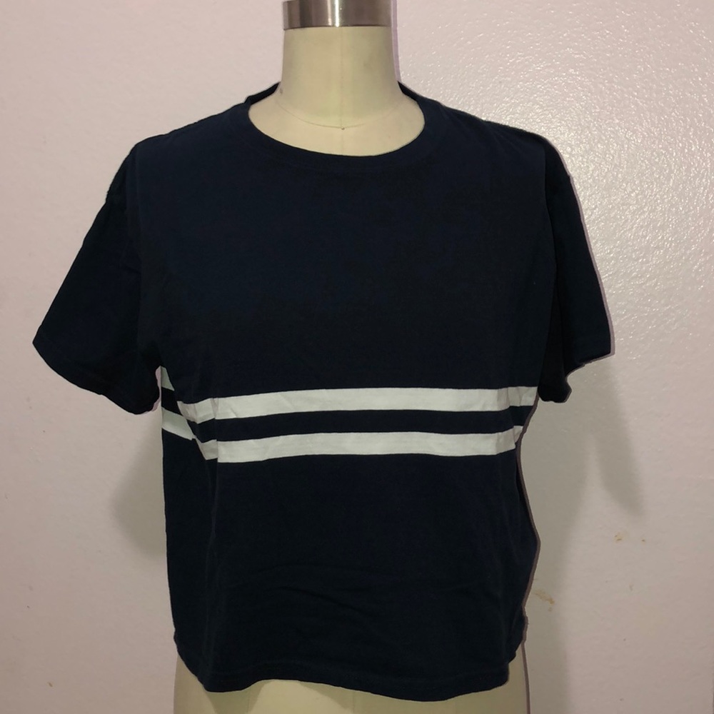 brandy melville/john galt navy striped shirt
